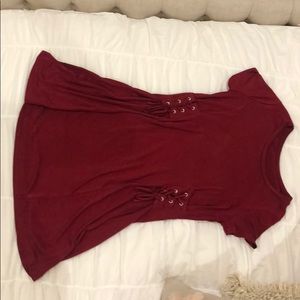 Burgundy t shirt dress!